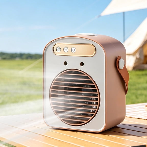 Evaporative Air Cooler, 2-in-1 Mini Portable Air Conditioner Fan, 3-Speed Humidifying Fan, USB Quiet Desk Cooling Fan for Home, Bedroom, Travel, Office, Outdoor, Indoor