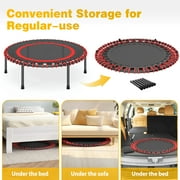 JOZ Mini Trampoline, 40 inch Fitness Trampoline with Bungees,Rebounder Trampoline for Adults/Kids, Workout 300 lb Weight
