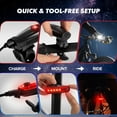 thumbnail image 5 of Bike Light Set Headlight, Tail Rear Light 1500 LM, Rechargeable Ultra Bright LED Night Cycling Accessories, 5 of 6