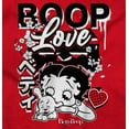 thumbnail image 2 of Cool Kanji Style Betty Boop Love Women Plus Size Long Sleeve Graphic Tee Brisco Brands 3X, 2 of 5