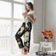 thumbnail image 5 of Balery Vintage Sunflower Cow Pantalones de pijama para mujer, pijamas ultraligeros, pantalones de estar por casa-Large, 5 of 6