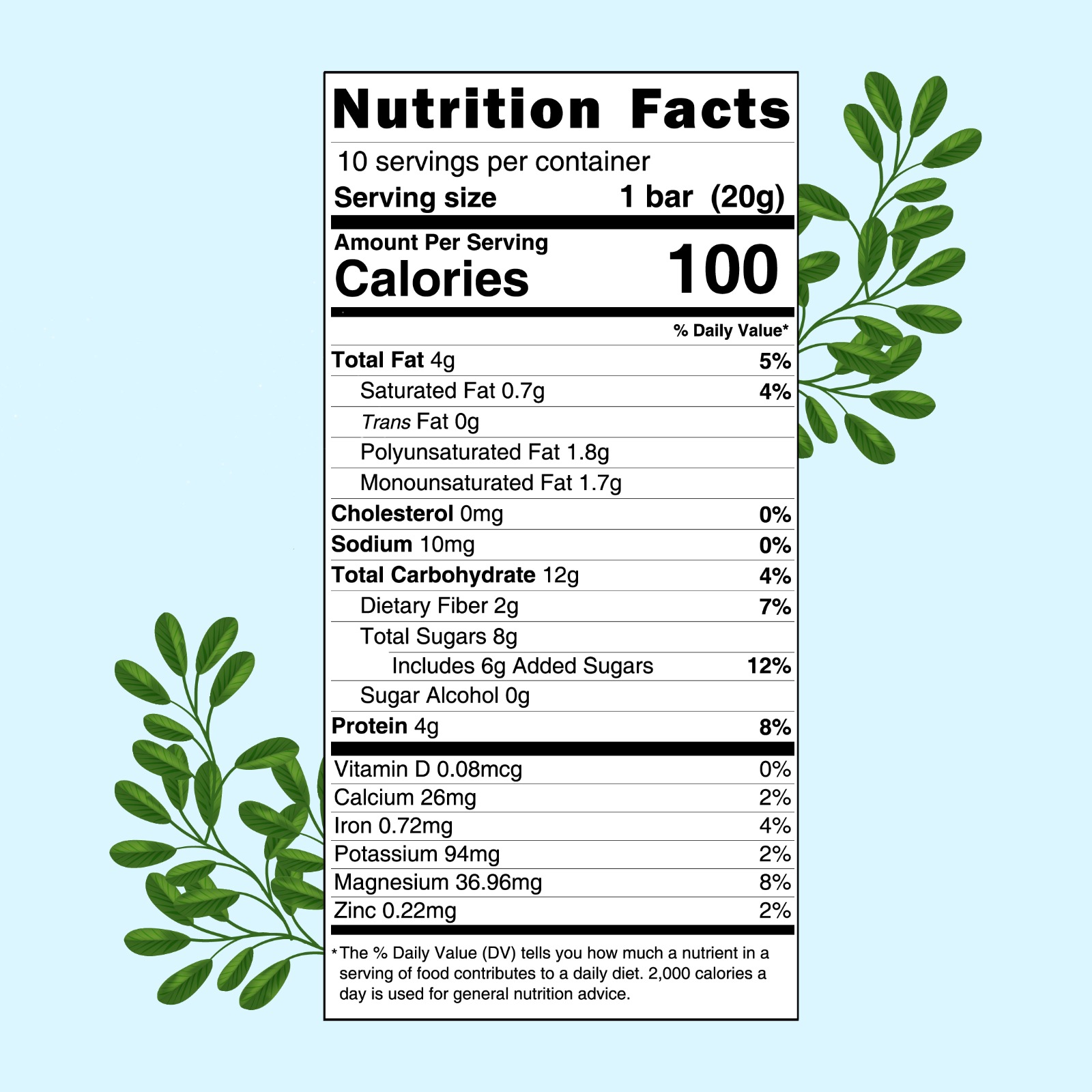 Lemuria - Energy Bar - Vegan Bar - 10 Bars (7 Oz) - Snack Bar