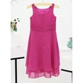 thumbnail image 3 of Aislor Kids Girls Sleeveless Chiffon Layers Lyrical Dress Bridesmaid Wedding Party Flower Girls Dress, 3 of 7