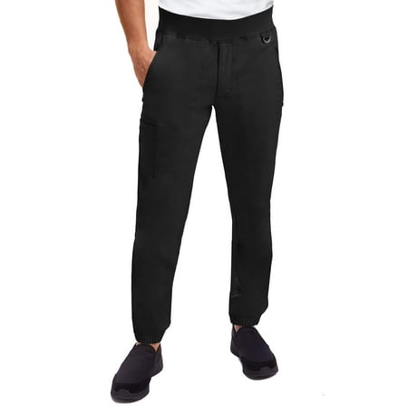 

Healing Hands Mens Scrubs Drawstring Jogger Pant 4 Pocket Purple Label 9301 Dante Scrub Pants for Men Black M