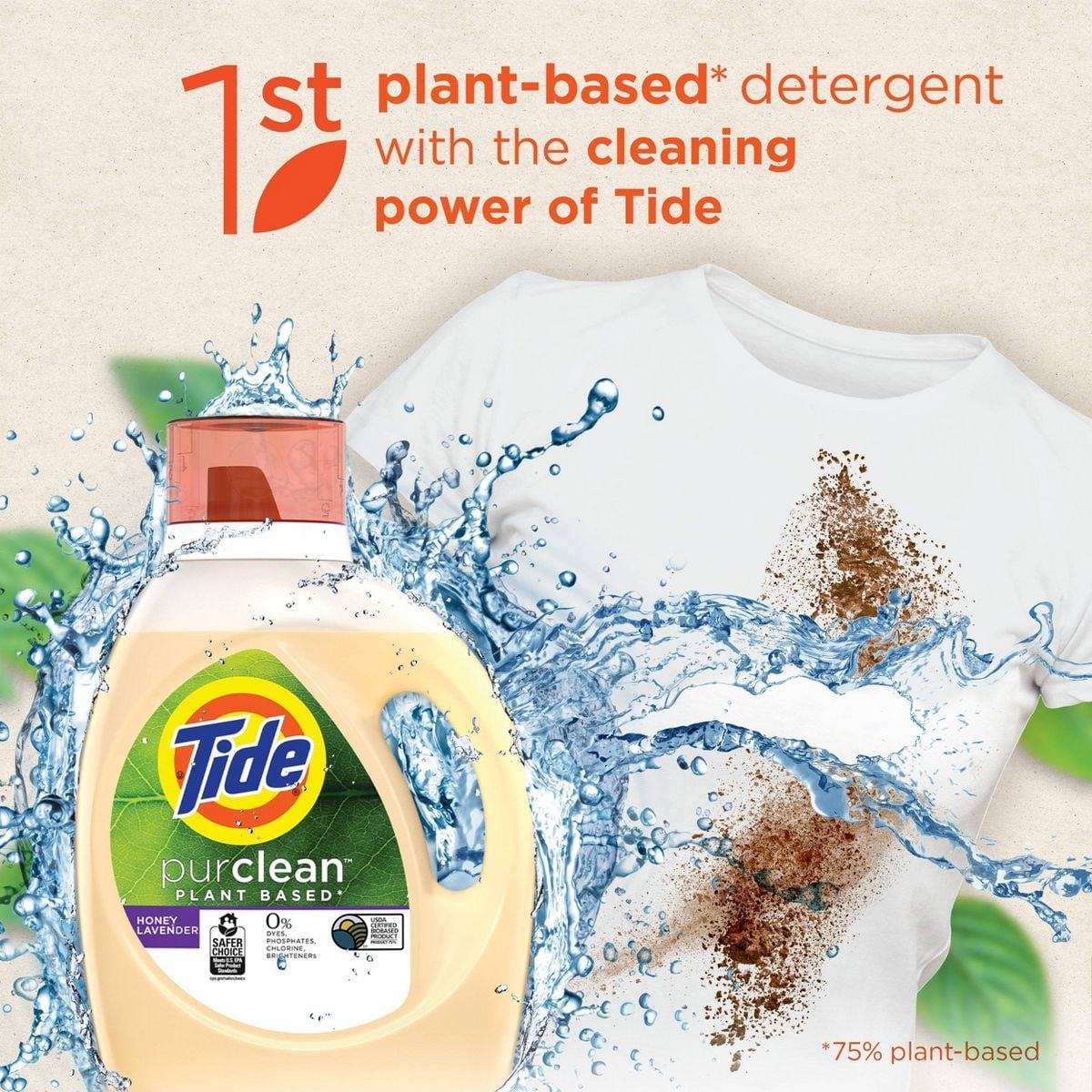 Tide Purclean Honey Lavender Liquid Laundry Detergent - Thumbnail 3