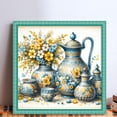 thumbnail image 2 of Kit Punto Cruz Porcelana Impresa Hilo Algodón Ecológico Bordado 11CT 40x40cm, 2 of 9
