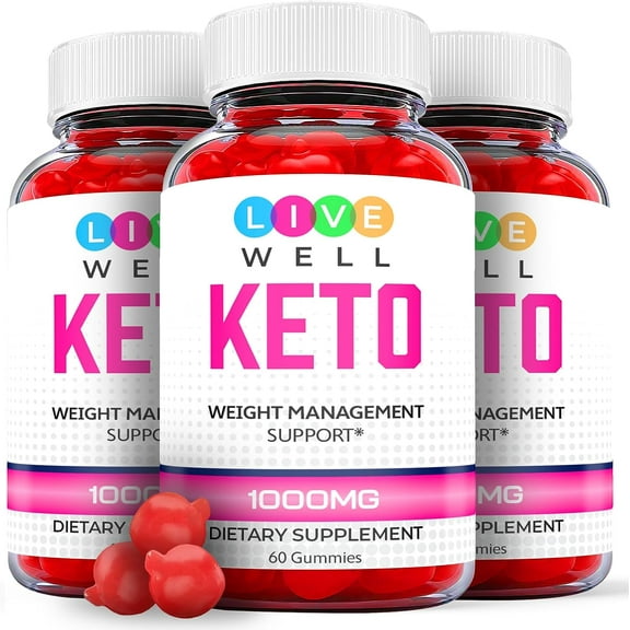 (3 Pack) Live Well Keto ACV Gummies - Supplement for Weight Loss - Energy & Focus Boosting Dietary Supplements for Weight Management & Metabolism - Fat Burn - 180 Gummies
