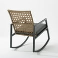 thumbnail image 4 of Afuera Living Modern Patio Rocker with Cushion in Light Brown and Gray, 4 of 4