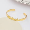 thumbnail image 5 of Custom Name Cuff Bracelet Bangle Stainless Steel Personalized Name Bracelet 18K Gold Plated Name Cuff Bangle Customized Jewelry Gifts for Women, 5 of 5