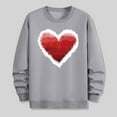 thumbnail image 5 of PNTUTB Men's Casual Long Sleeve Crew Neck Valentine's Day Fashion Print Pullover Loose Comfortable Sweatshirts, 5 of 6