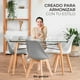 thumbnail image 2 of Sillas de Comedor Modernas con Asiento Acolchado de Diseño Minimalista Tipo Eames Pedestal - Sillas Ergonomicas Acojinadas con Estructura de Madera Ideales para Interior Set de 2 Piezas, 2 of 5