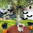 thumbnail image 3 of Colgante de murciélago negro para Halloween, decoración del hogar para fiesta al aire libre, patio, pared, árbol, ojos brillantes, murciélago grande, 2023, 3 of 4