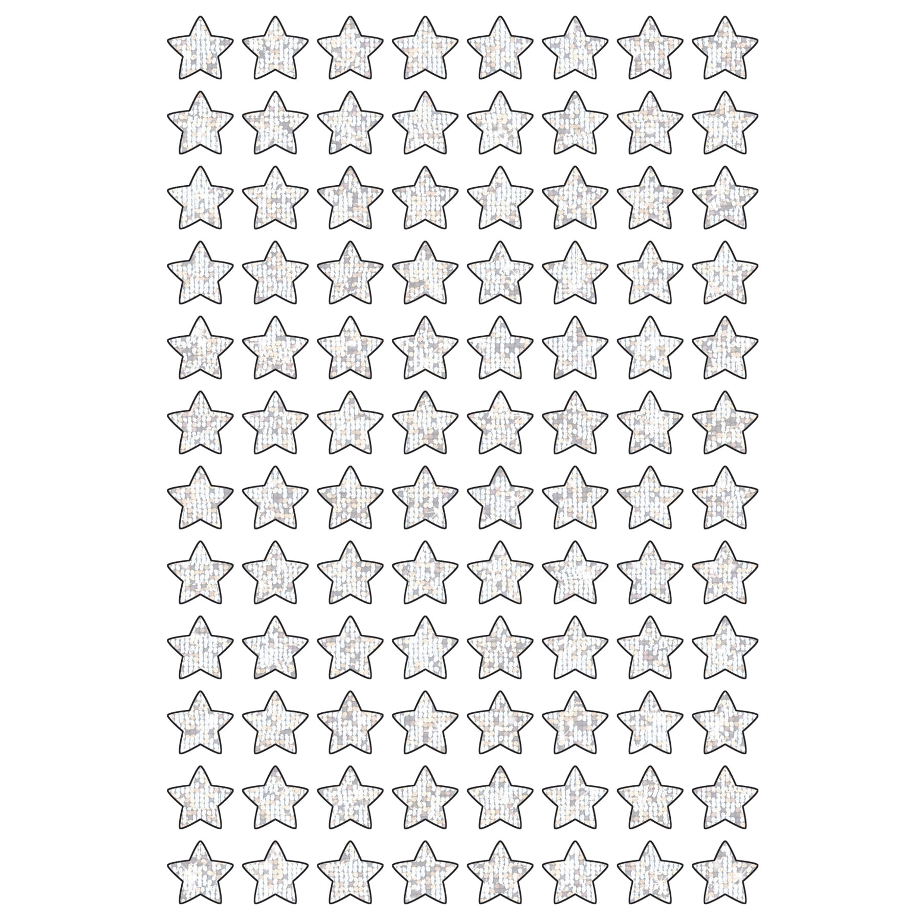 TREND Silver Sparkle Stars superShapes Stickers-Sparkle, 400 Per Pack, 6 Packs