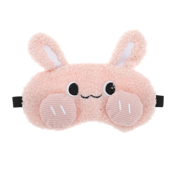 Unique Bargains Portable Rabbit Adjustable Eye Mask with Comfortable Design Pink