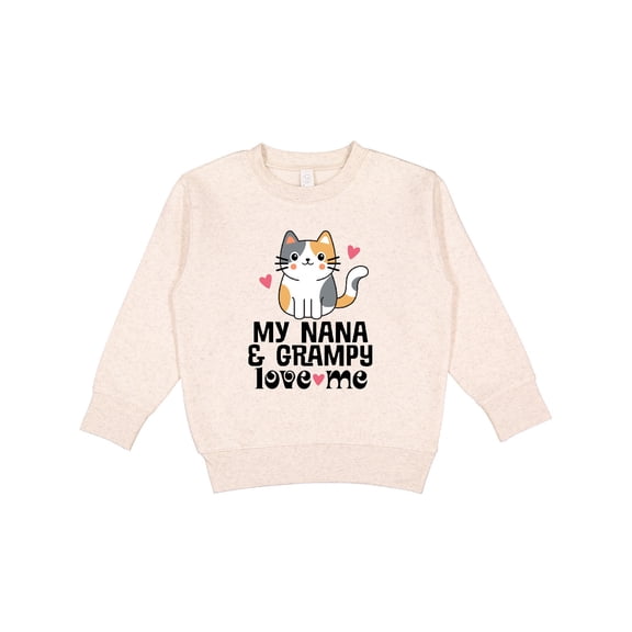 Inktastic Nana and Grampy Love Me Cat Toddler Sweatshirt