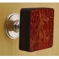 thumbnail image 2 of IBA Indianbeautifulart Poignées Gravées Rouges pour Porte de Placard en Bois Lot de 10, 2 of 3