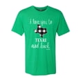 thumbnail image 2 of Wild Bobby, I Love You To Texas And Back Plaid Pop Culture Mens Premium Tri Blend T-Shirt, Envy, Small, 2 of 3