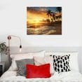 thumbnail image 4 of COMIO Sunset Beach Canvas Wall Art - Tropical Island Beach Pictures Natural Beauty Scene Wall Decor Coastal Ocean Waves Painting Coconut Trees Canvas Print Artwork Home Office Decoration, 4 of 4