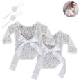 thumbnail image 1 of Mamelucos de encaje para bebés recién nacidos, accesorios de fotografía con tocado de lazo, trajes para disparar para bebés, niños, niñas, princesas, gemelos Ormromra 221649-1, 1 of 8