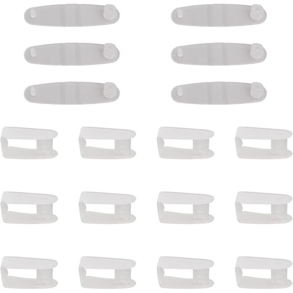 1 Box 50Pcs Plastic Snap Jump Ring Plastic Buckle Button Keychain PP Clip Folding Ornament Key Chain Accessories White