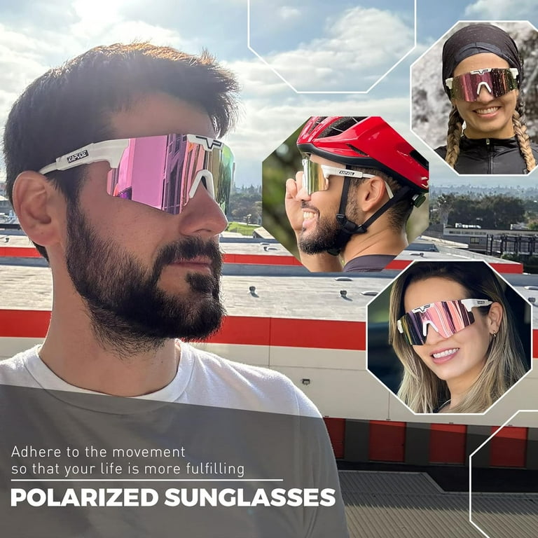 KAPVOE Polarized Cycling Sunglasses UV400 Protection for Men Women, Sports  Glasses for Youth Baseball Softball Goggles