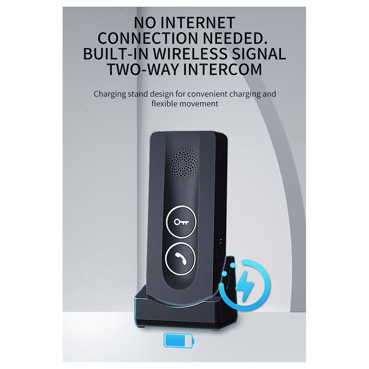 New 800M Long Distance Outdoor Doorbell Wireless Intercom Door Phone Unlocking Two-Way Intercom 433MHz A,1 set of Wireless intercom doorbell (different batches, accessories style and color are random)