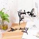 thumbnail image 4 of 2 siluetas de cuervo de metal para decoración de jardín, forma de pájaro, adorno para insertar en la rama, para decoración de árboles, estatuas de animales para arte de patio, 16,5 x 12,4 cm, 4 of 5