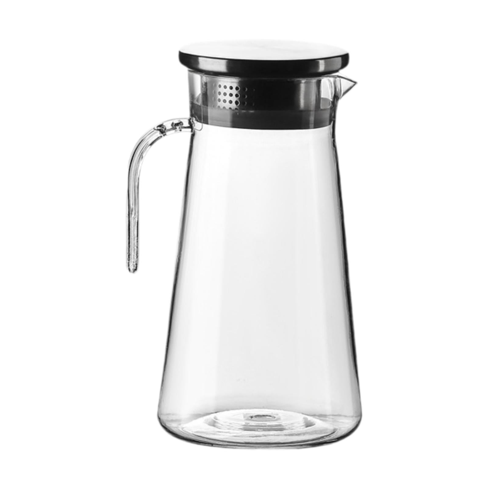 Baoblaze Beverage Pitcher Heat Resistant Milk Pitcher Transparent Drinks Cold Pitcher 1.2L
