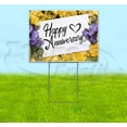 thumbnail image 1 of Happy Anniversary (18" x 24") Yard Sign, Includes Metal Step Stake, 1 of 6