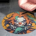 thumbnail image 4 of Psychedelic Clown Joker Round Carpet Circle Rug Outdoor Patio Area Rug Washable Large Area Rugs Hallway Room Decor Fitness Mats, 4 of 8