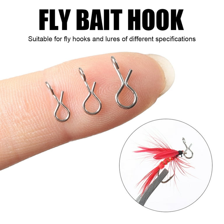 Fishing Snaps, Stainless Steel Fly Hook Lure Snap Quick Change Fishing Snaps  (20pcs, Silver)