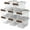 Clear, variant on 8 Pack Plastic Storage Latch Bins, 4 Quart Clear Plastic Handle Box with Lids and Handle, Multi-Purpose