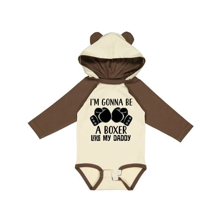 

Inktastic Boxer Like Daddy Boxing Gift Baby Boy or Baby Girl Long Sleeve Bodysuit