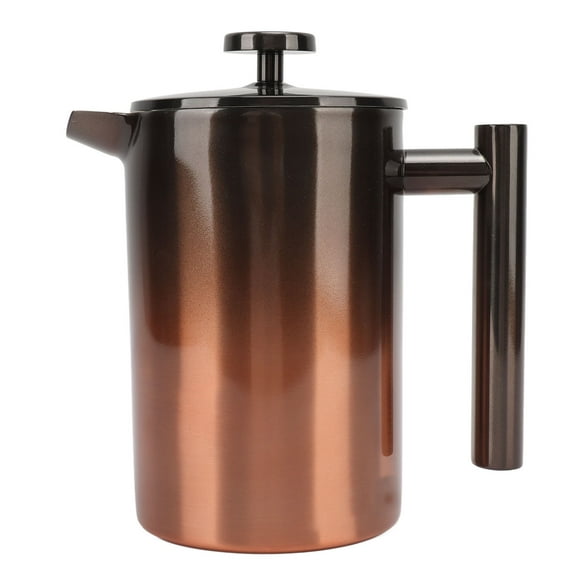 French Press Coffee Tea Maker with Filter Double Layer 304 Stainless Steel Gradient Ramp for 800ml