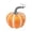 A002- Orange, variant on Green Stripe Metal Pumpkin Halloween Decor Fall Table and Mantel Display for Indoor Rustic Farmhouse Home Seasonal Decoration 1 Piece