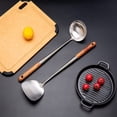 thumbnail image 4 of Dosaele Spoon and Spatula, Spatula and Spoon Tool Set for Wok, 2 Pcs Cooking-Serving Tool, 17 Inches Stainless Steel & Wooden Wok Utensils for Kitchen, 4 of 6