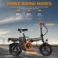 thumbnail image 4 of BroPath Electric Bike for Adults, Ebike, Electric Bicycle with 576WH Removable Battery,14" Folding Ebike, 20MPH,20+ Miles(MAX),500W High Motor,Multi-Shock Absorption,Commuting Mini E Bikes,UL2849, 4 of 11