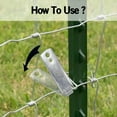 thumbnail image 3 of Trianu 2 Pack Fence Wire Twister for T Post Clips Fence Wire Tensioning Tool Twister for Fence Wire Twister Steel Wire Galvanized Twisted Wire Fence Tools for Fencing Wire, 3 of 8