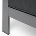 thumbnail image 6 of GDF Studio Crested Bay Outdoor Aluminum Club Chair Chat Set with Chaise Lounges, Gray and Dark Gray, 6 of 13