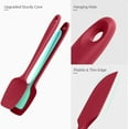thumbnail image 5 of U-Taste 600°F High Heat Resistant Silicone Spatula Set of 4, BPA-Free Food Grade Kitchen Cooking Baking Mixing One Piece Seamless Flexible Rubber Scraper for Nonstick Cookware (Red), 5 of 10