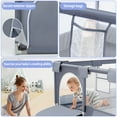 thumbnail image 4 of Babyeap Baby Playpen, Play Yard, Toddlers Playards, 50"x50" Infant Travel Fence with Basket, Gray, 4 of 8