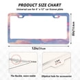 thumbnail image 2 of Aluminum License Plate Frame 2 Pack Car Exterior Accessory Car Tag Holder for Front Rear Plates Cars Decor Pink and White Hearts Pattern, 2 of 7