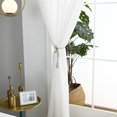 thumbnail image 4 of Cortina semitransparente blanca hueca, cortina de panel de gasa de ventana transpirable para dormitorio, sala de estar, 1 pieza, 100x130cm sidaley LF0159-01B, 4 of 7