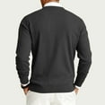 thumbnail image 3 of Mens Knit Sweater Big and Tall Ribbed Crewneck Sweaters Long Sleeve Basic Fashion Warm Shirts Relaxed Fit Lightweight Fall Shirts for Men, 3 of 7