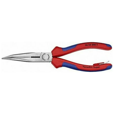 UPC: 0843221022167 | Knipex Long Nose Plier 8  L Serrated 26 22 200 T BKA