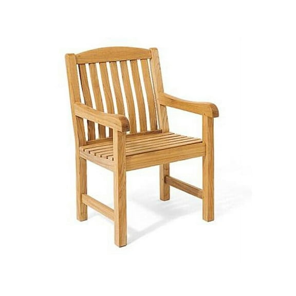 Devon Arm / Captain Solo / Single Dining Chair Outdoor Patio Grade-A Teak Wood WholesaleTeak #WMDCARDV