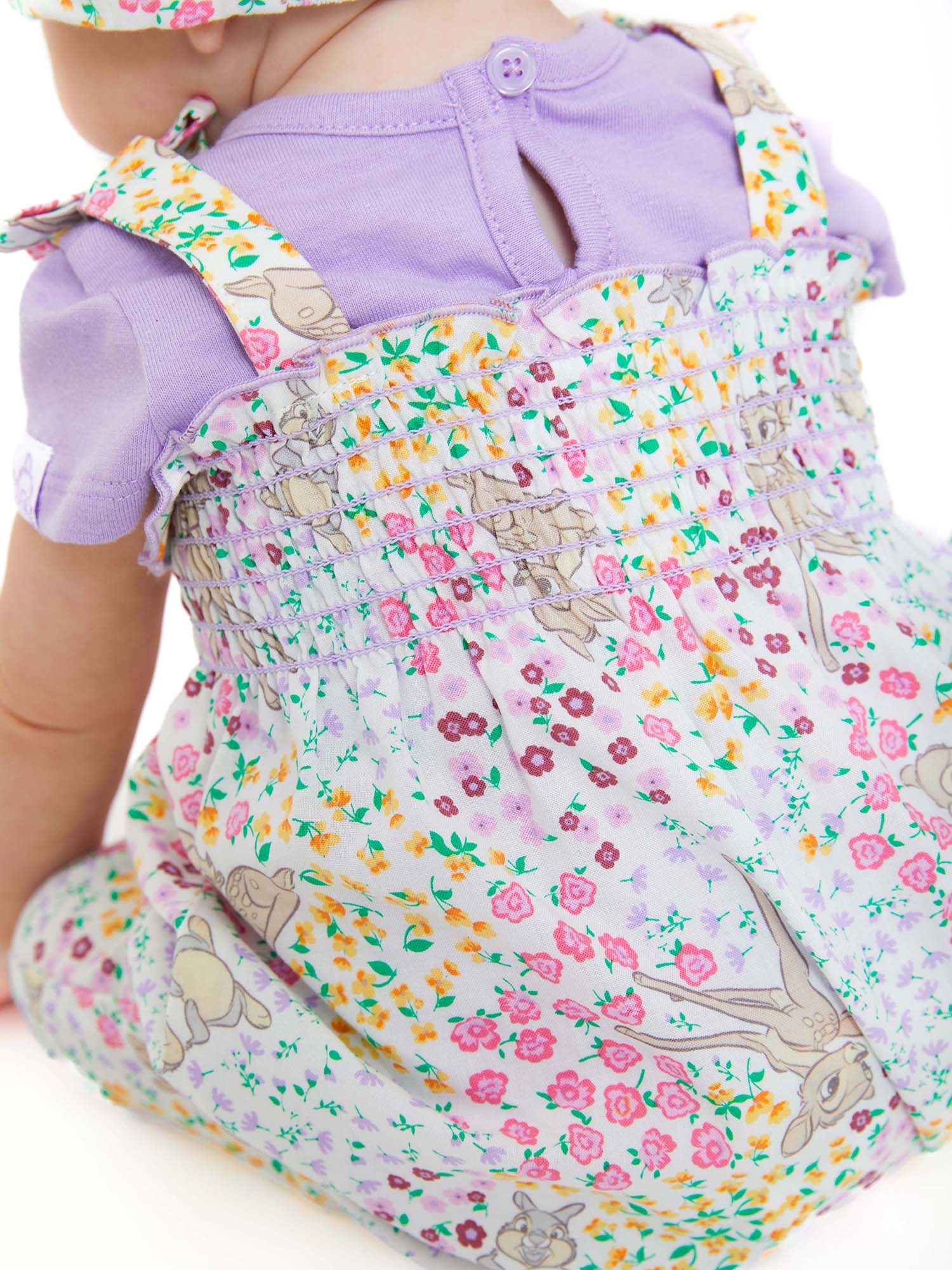 Disney Bambi Baby Girls Romper, Tee and Headband Set, 3-Piece, Sizes 0-24 Months