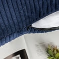 thumbnail image 3 of Ashler Soft Corduroy Velvet Striped Solid Throw Pillow Cushion, Navy blue, 18 x 18 inch, 2 Packs, 3 of 5
