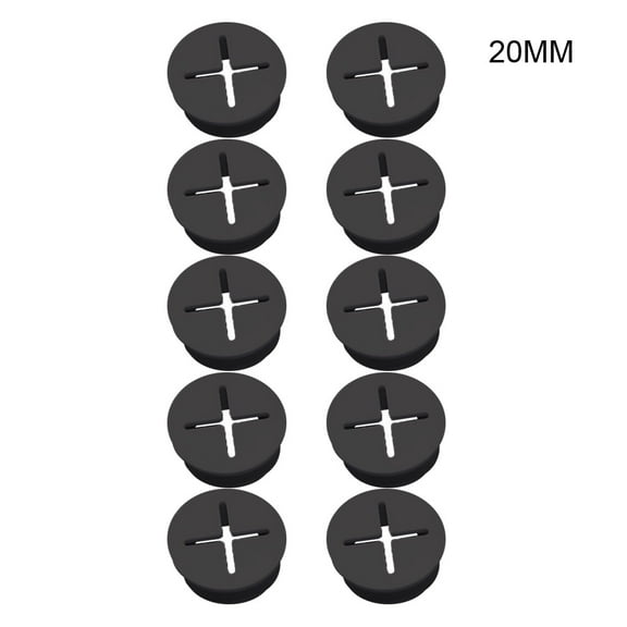 10 Pcs Flexible Desk Rubber Grommet Wire Cable Hole Cover for Desk Table TV Console Furniture Hole Cable Management