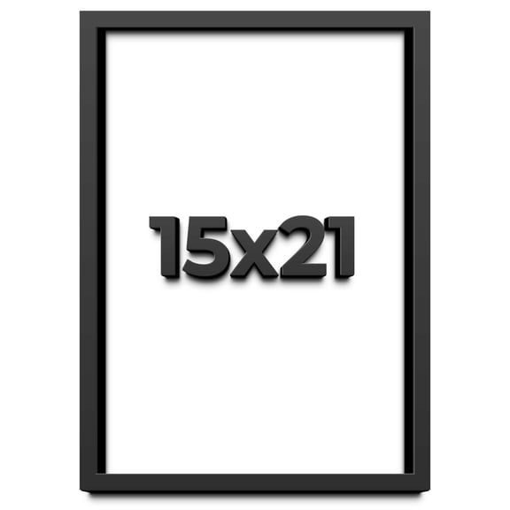 15x21 Shadow Box Frame Black | 1 inches Deep Real Wood Contemporary Shadowbox Display Frame | UV